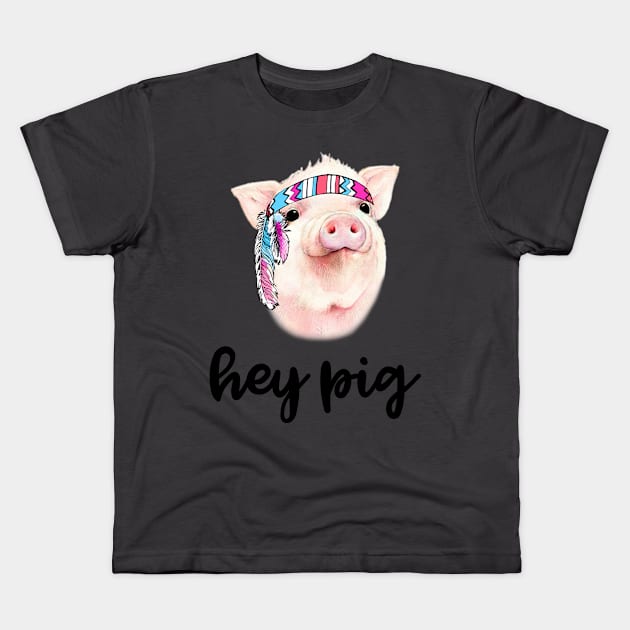 Cute Pig. Kids T-Shirt by tonydale